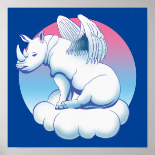 Affiche Rhino Angel - Sensibilisation à la conservation de