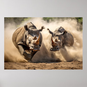 Affiche Rhinoceros Animal Nature Majestic Wild