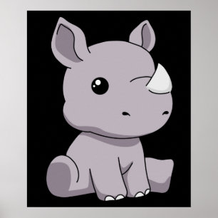 Affiche Rhinoceros Cadeaux Enfants Rhino Cadeaux Rhinocero