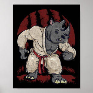 Affiche Rhinoceros Rhino Artiste Arts Mixed martial art Ka
