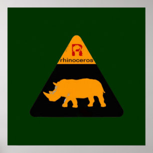 Affiche rhinoceros sign prints