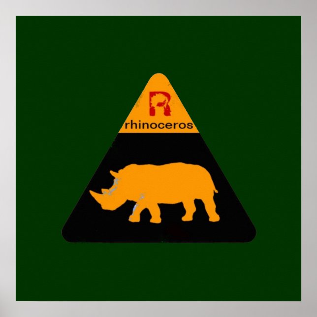 Affiche rhinoceros sign prints (Devant)