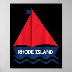 Affiche Rhode Island Voilier Garçons Filles Tout-Petit