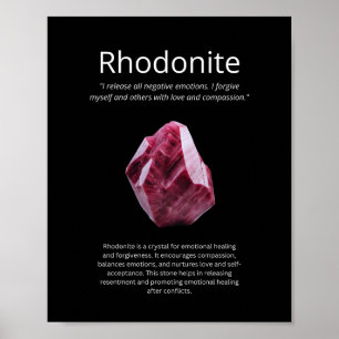 Affiche Rhodonite Crystal Stone Signifie
