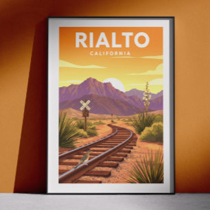 Affiche Rialto Californie vintage