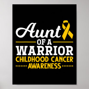 Affiche Ribbon Cancer Fighter Tunt Childhood Cancer Award