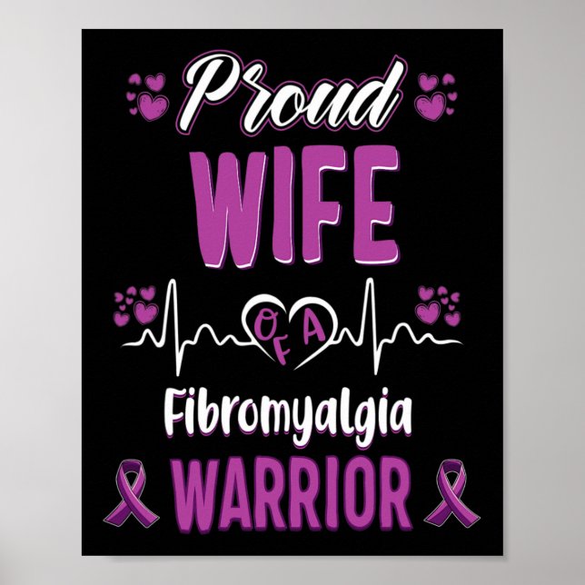 Affiche Ribbon de sensibilisation à la fibromyalgie de la  (Devant)