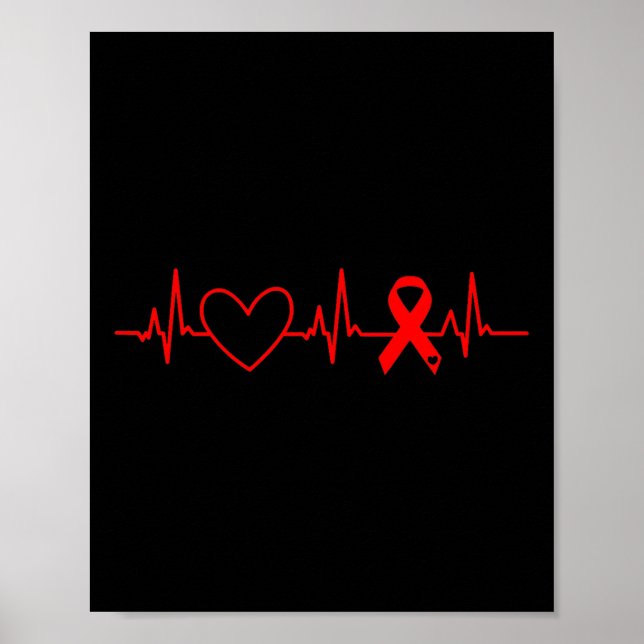 Affiche Ribbon du mois de sensibilisation aux maladies car (Devant)