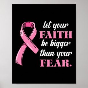 Affiche Ribbon Faith Cancer du sein Sensibilisation à la p