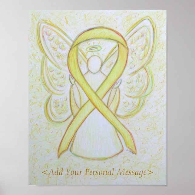 Affiche Ribbon Gardien Angel Art Imprimer (Devant)