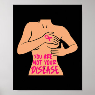 Affiche Ribbon rose Cancer du sein guerrier de sensibilisa