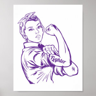 Affiche Ribbon Rosie Riveter Fighter