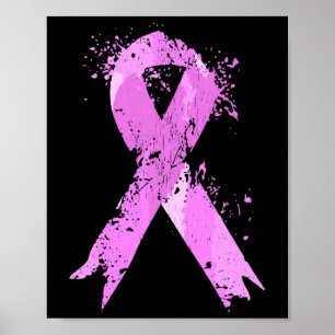 Affiche Ribbon Sensibilisation au cancer du sein Marche co
