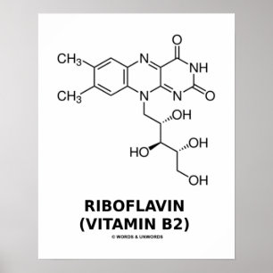 Affiche Riboflavine (vitamine B2) Molécule chimique