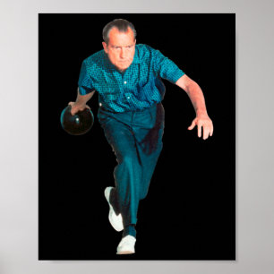 Affiche Richard Nixon Bowling 