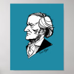 Affiche Richard Wagner<br><div class="desc">Graphic portrait of composer</div>