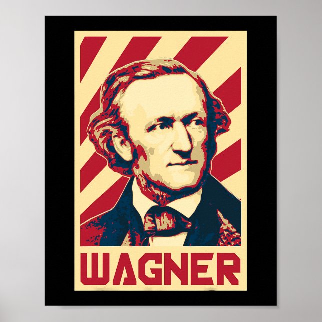 Affiche Richard Wagner compositeur de musique classique Re (Devant)