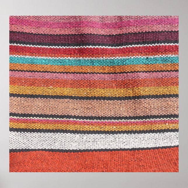 Affiche Richesse du tapis : Textures mexicaines péruvienne (Devant)