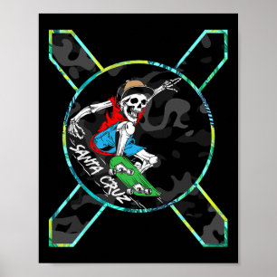 Affiche Richhotwave Santa Cruz squelette skateboard Skat