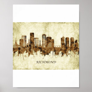 Affiche Richmond Virginia Cityscape