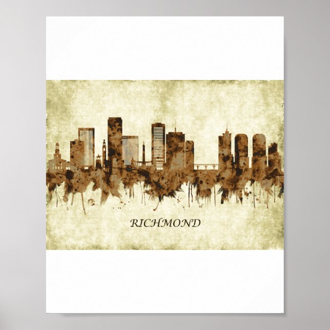 Affiche Richmond Virginia Cityscape (Devant)