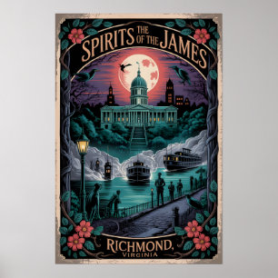 Affiche Richmond, Virginie, esprits hantés de la James