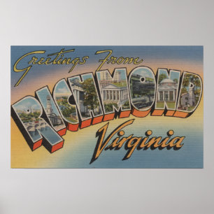 Affiche Richmond, Virginie - Grandes lettres Scènes 4