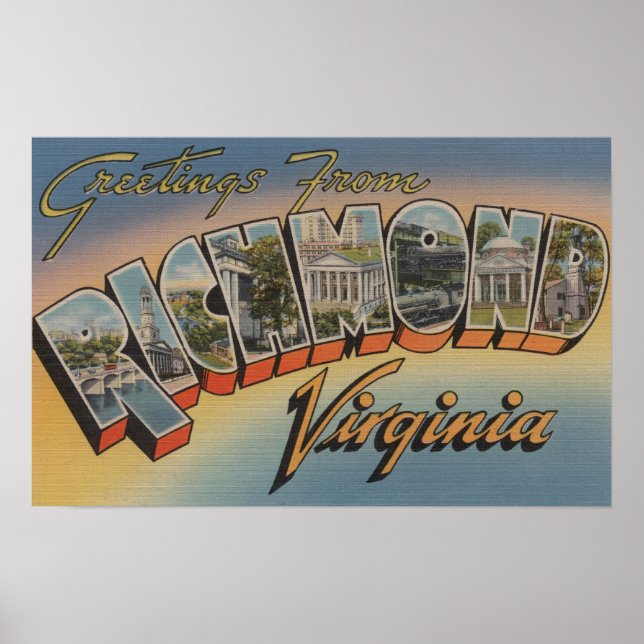 Affiche Richmond, Virginie - Grandes lettres Scènes 4 (Devant)