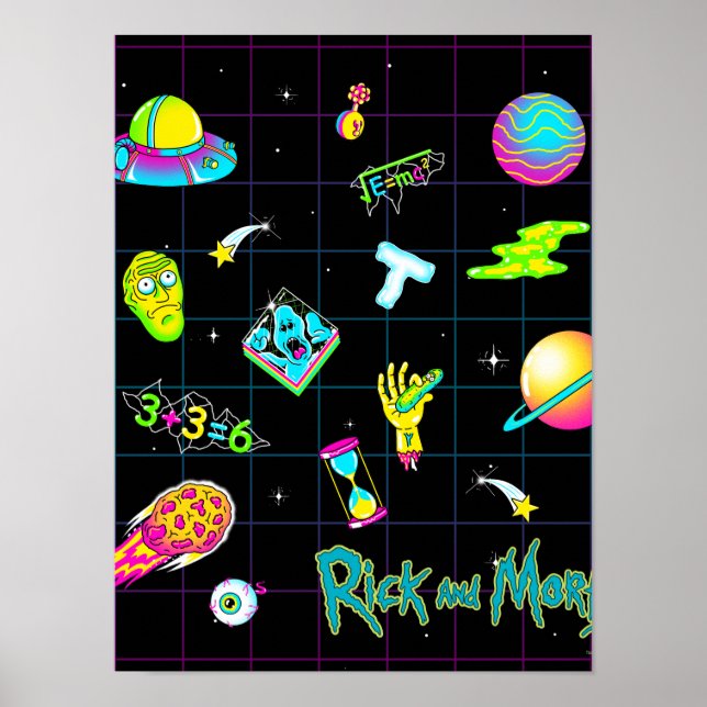 Affiche RICK AND MORTY™ | Psychedelic Season 3 Pattern (Devant)