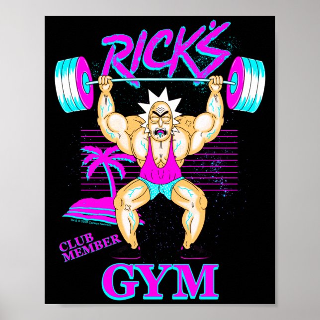 Affiche Rick And Morty Ricks Gym Club Member  (Devant)
