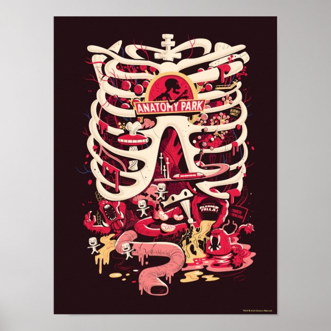 Affiche RICK ET MORTY™ | Anatomie Park Rib Cage (Devant)