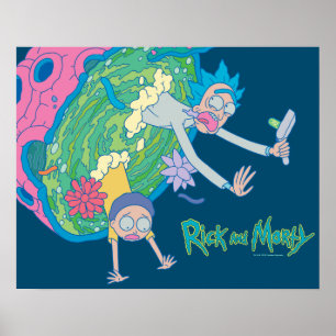 Affiche RICK ET MORTY™   Décrochage du portail infecté