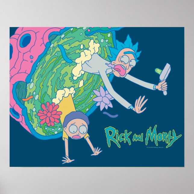 Affiche RICK ET MORTY™ | Décrochage du portail infecté (Devant)