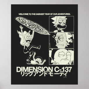 Affiche RICK ET MORTY™   Dimension C-137