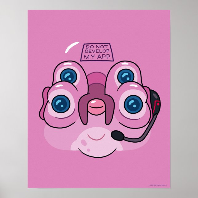 AFFICHE RICK ET MORTY™ DO NOT DEVELOP MY APP (Devant)