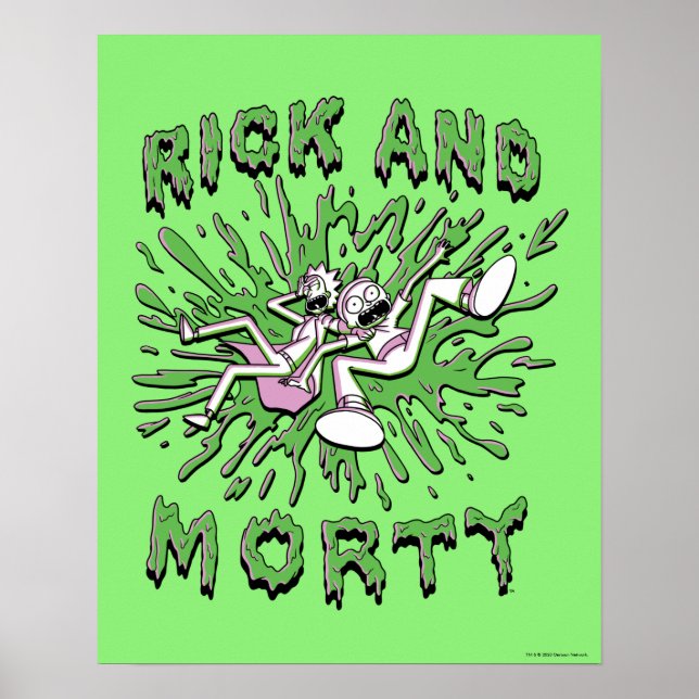 Affiche RICK ET MORTY™ | Falling Into Acid (Devant)