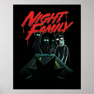 Affiche RICK ET MORTY™   Famille de nuit