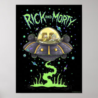 Affiche RICK ET MORTY™ | Graphique de vol spatial illustré