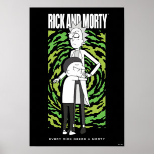 Affiche RICK ET MORTY™   Morty Hugging Rick