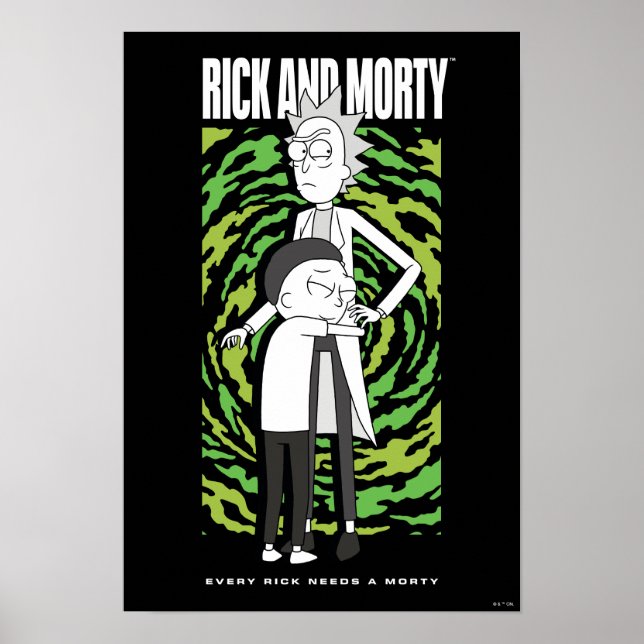 Affiche RICK ET MORTY™ | Morty Hugging Rick (Devant)