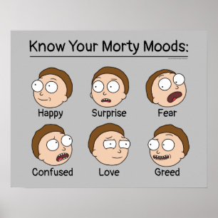 Affiche RICK ET MORTY™   Morty's Moods