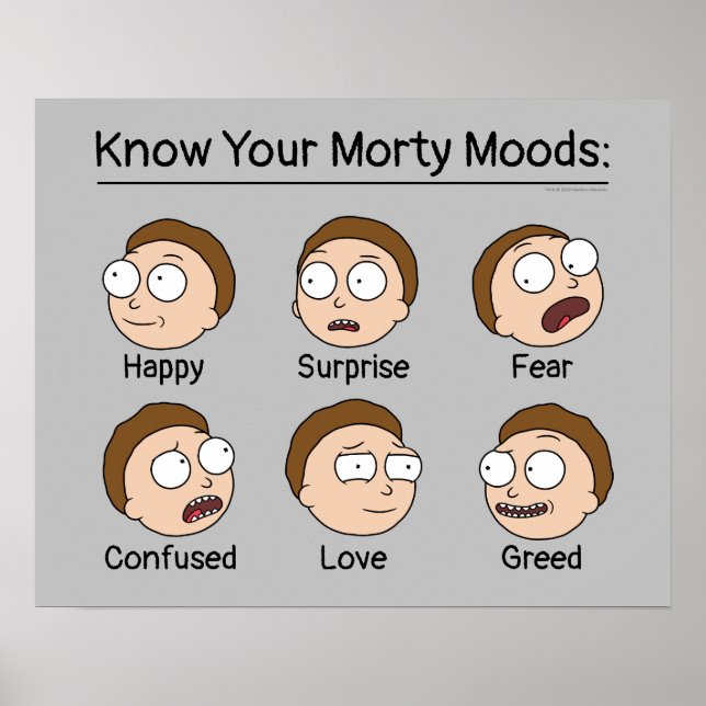Affiche RICK ET MORTY™ | Morty's Moods (Devant)