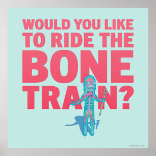 Affiche RICK ET MORTY™   Parc anatomique - Train osseux