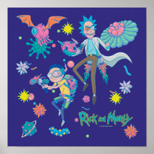 Affiche RICK ET MORTY™   Parmi les Motifs de cellules infe