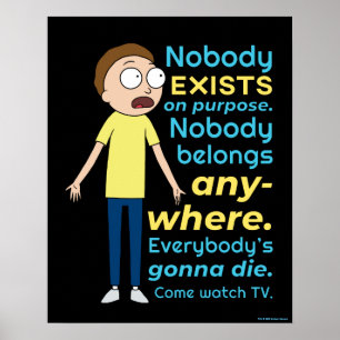 Affiche RICK ET MORTY™   Personne N'Existe À Titre Excepti
