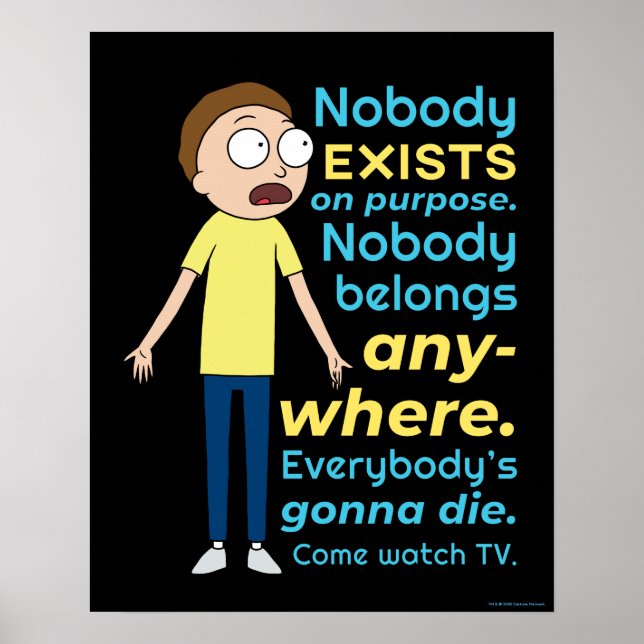 Affiche RICK ET MORTY™ | Personne N'Existe À Titre Excepti (Devant)