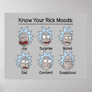 Affiche RICK ET MORTY™ Rick's Moods