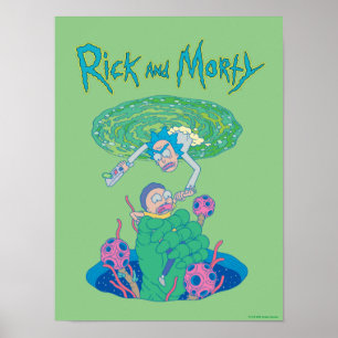 Affiche RICK ET MORTY™ Secourt du portail