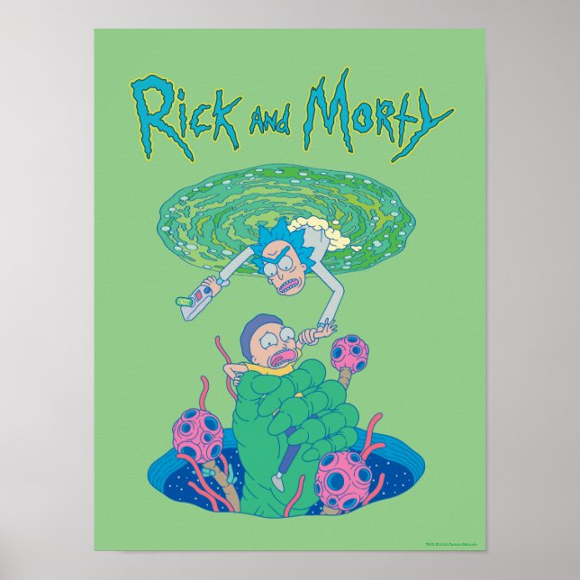 Affiche RICK ET MORTY™ | Secourt du portail (Devant)