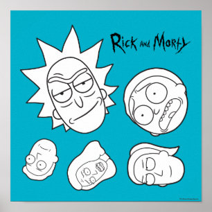 Affiche RICK ET MORTY™ Smith Family Head